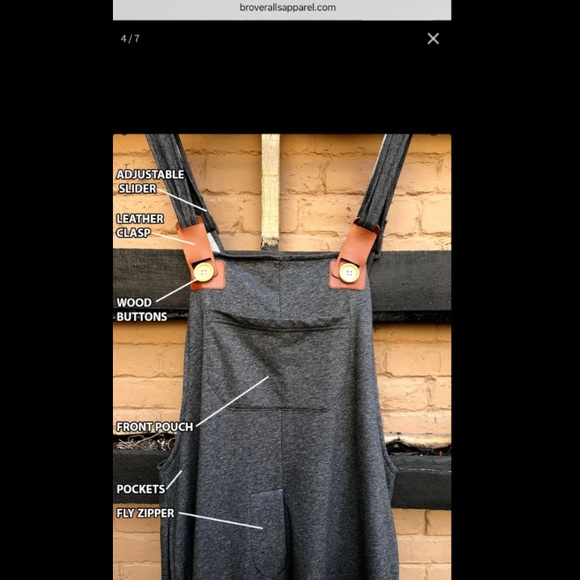 Broveralls-sweatpants overalls.Great for men/women - Picture 3 of 5